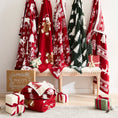 Load image into Gallery viewer, Reversible Christmas Knit Blanket