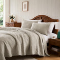 Load image into Gallery viewer, 100% Cotton Rosette Pattern Farmhouse Quilt Set