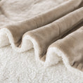 Load image into Gallery viewer, Reversible Sherpa Fleece Throw Blanket