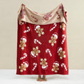 Load image into Gallery viewer, Reversible Christmas Knit Blanket