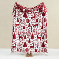 Load image into Gallery viewer, Reversible Christmas Knit Blanket