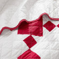 Load image into Gallery viewer, 100% Cotton Vintage Farmhouse Block Print Quilt (Red/Blue)