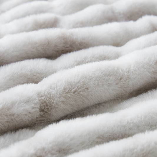 Fluffy Faux Fur Throw Blanket