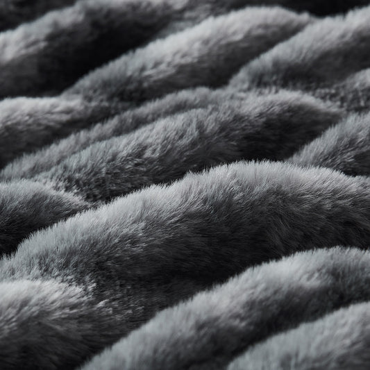 Fluffy Faux Fur Throw Blanket