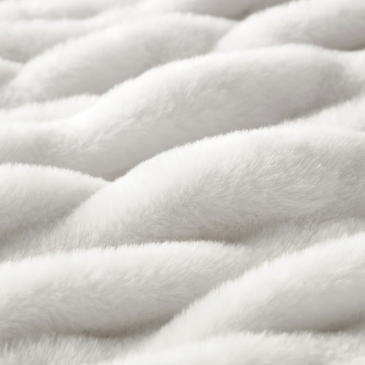 Fluffy Faux Fur Throw Blanket