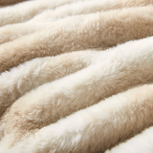 Fluffy Faux Fur Throw Blanket