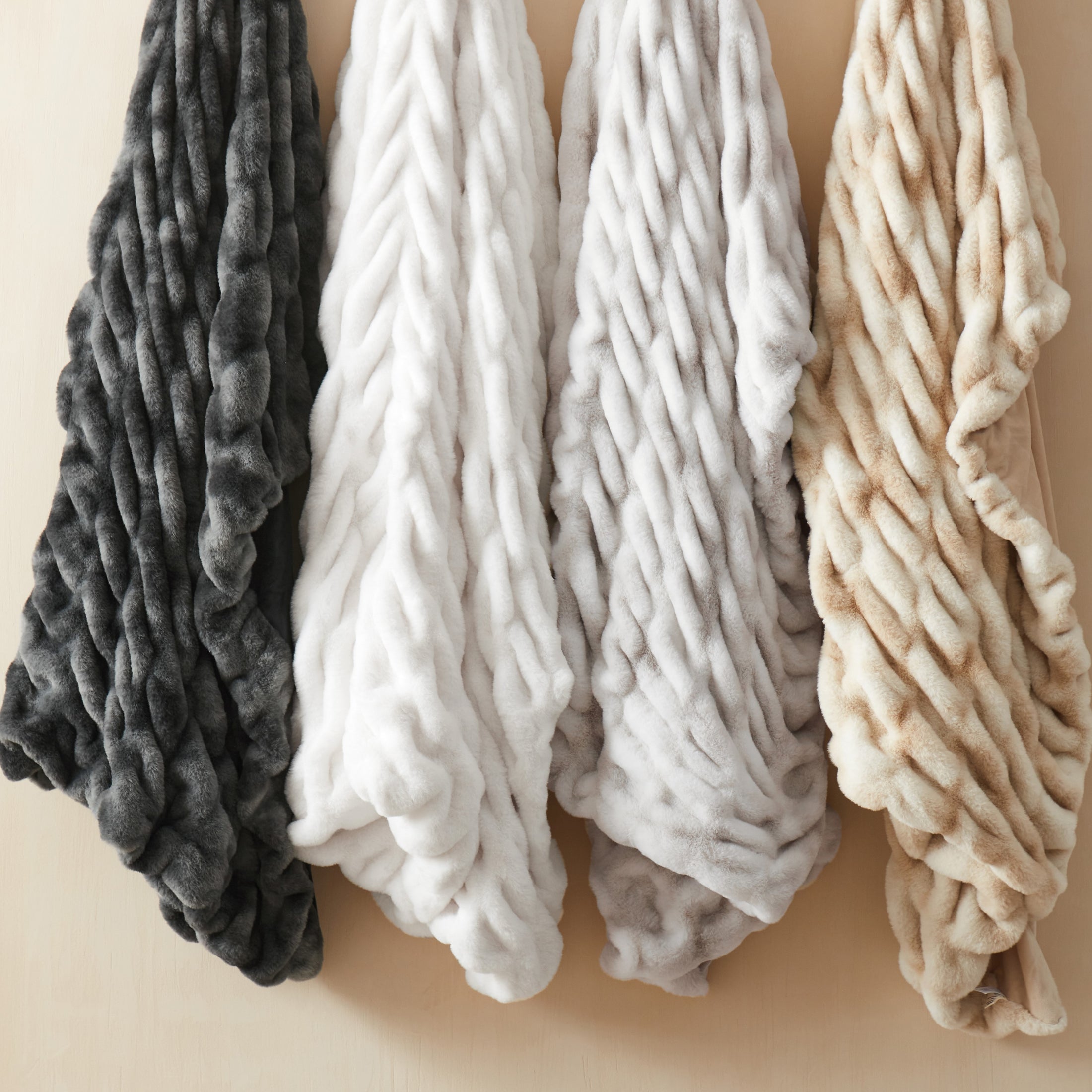 Fluffy Faux Fur Throw Blanket
