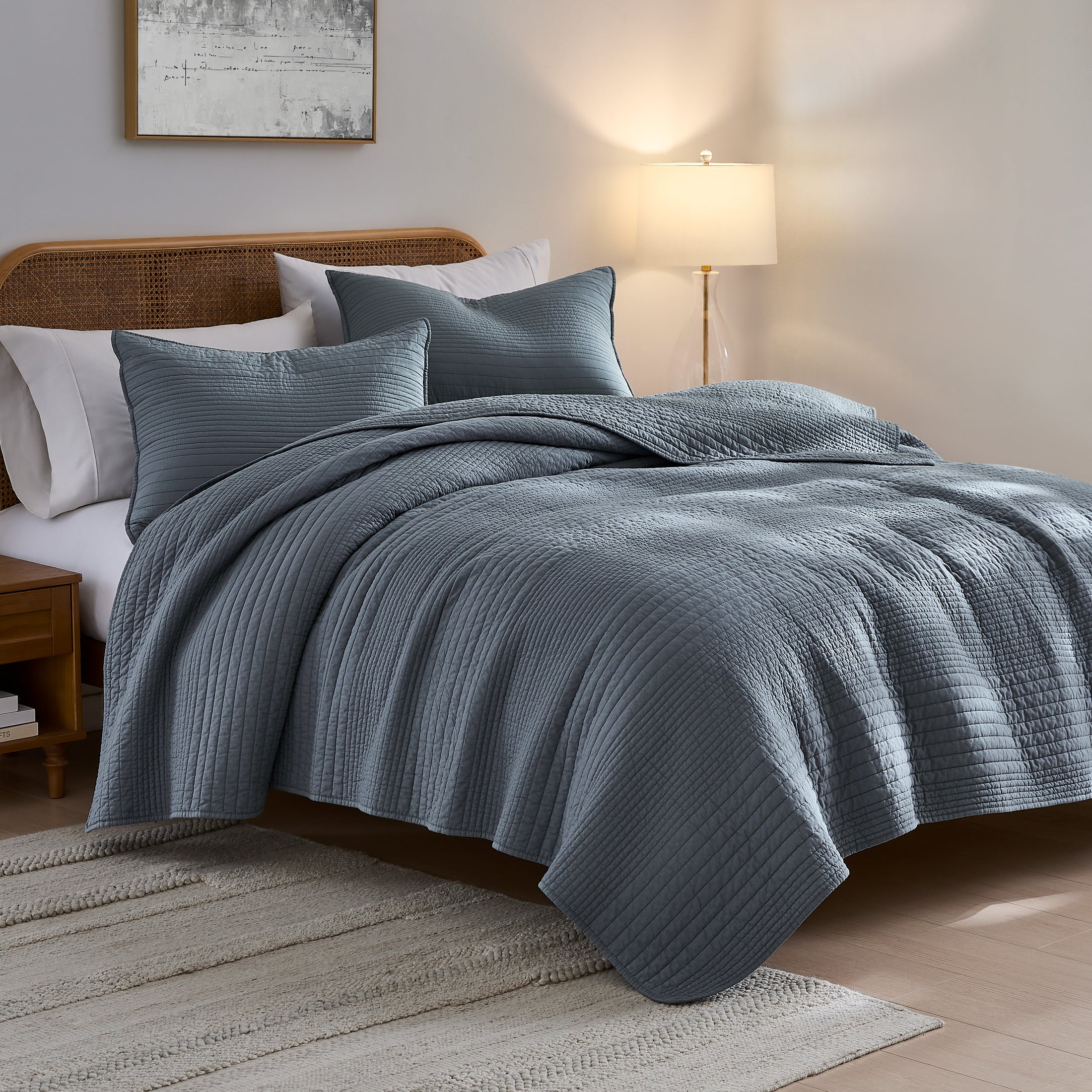 100% Cotton Stripe Quilt