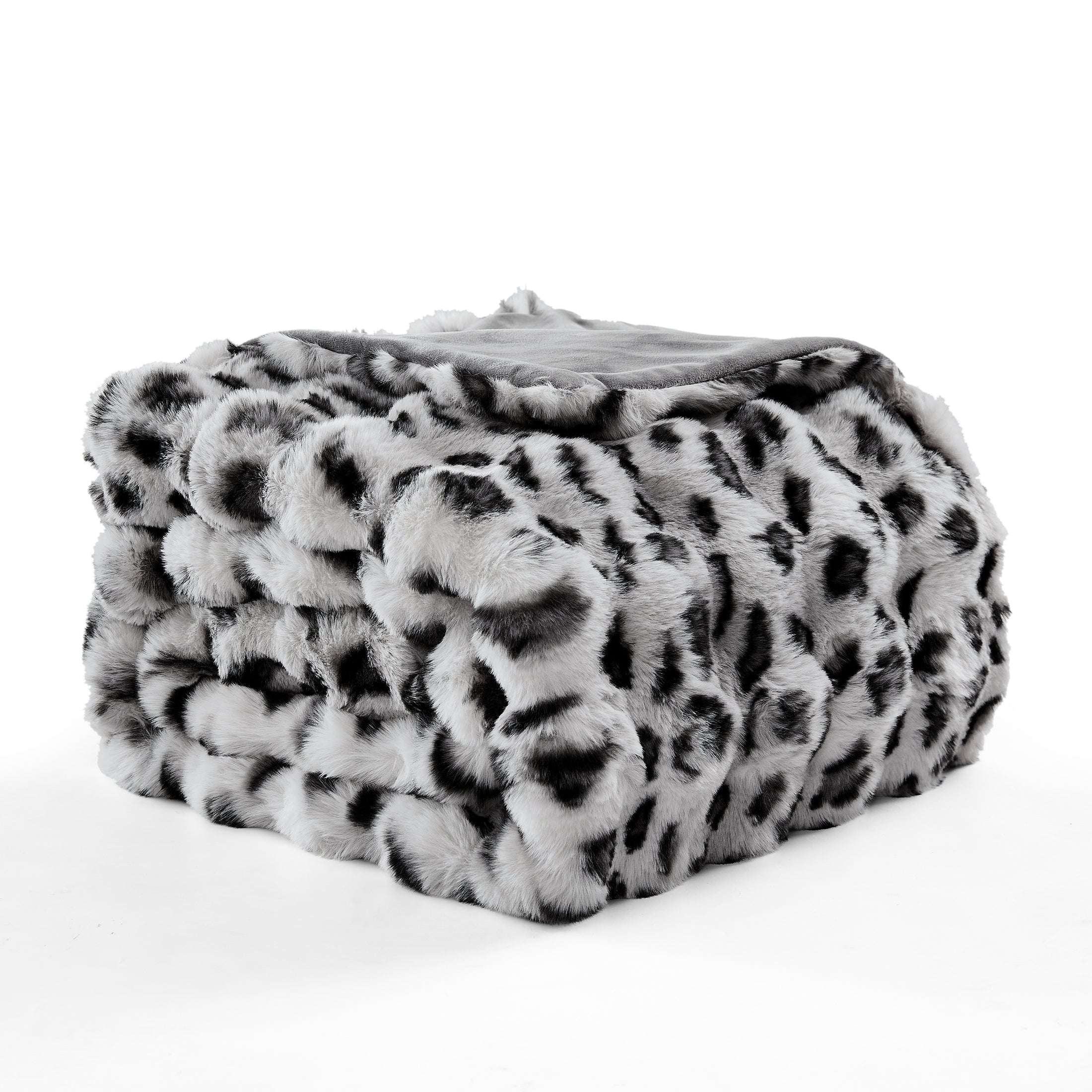 Faux Fur Leopard Blanket