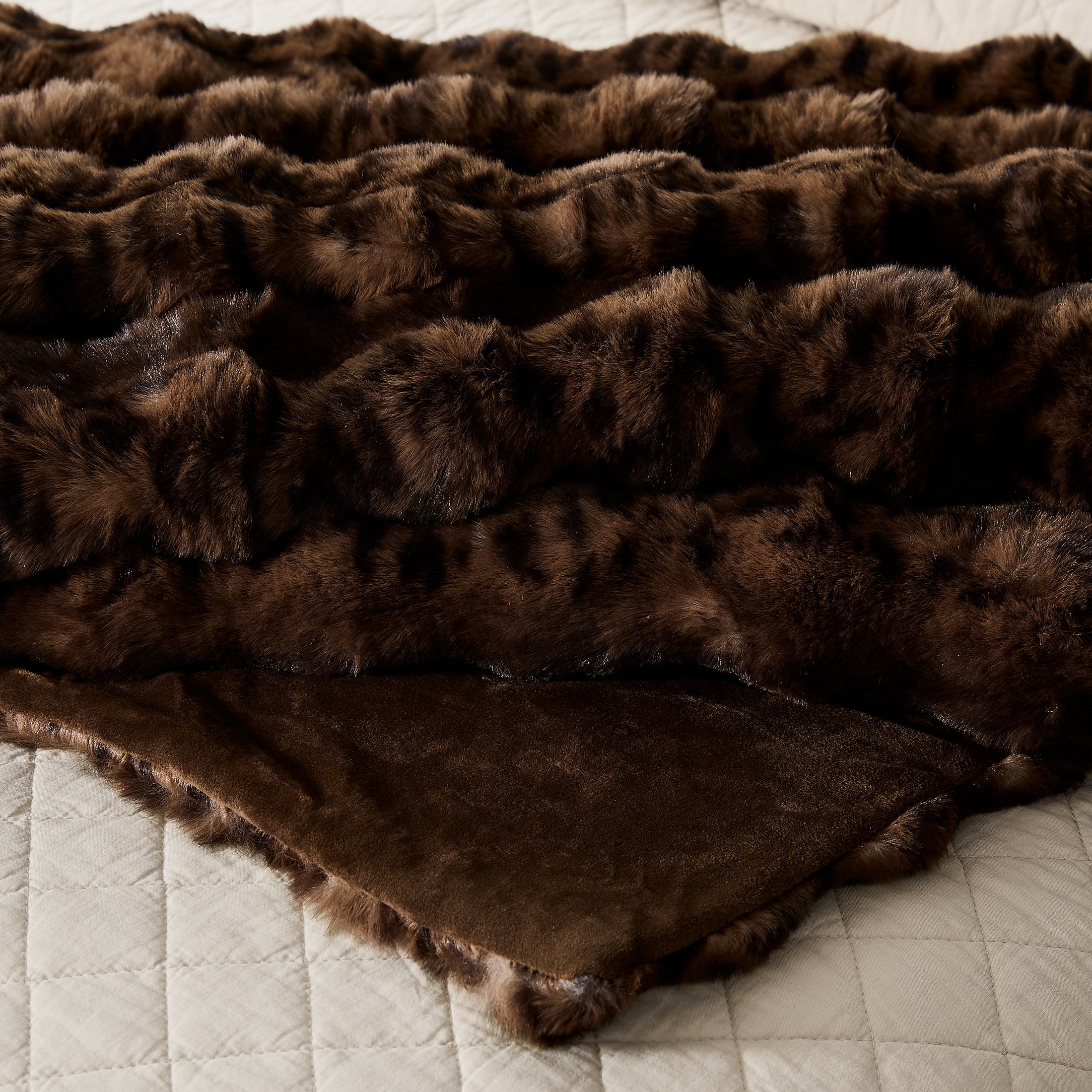 Faux Fur Leopard Blanket
