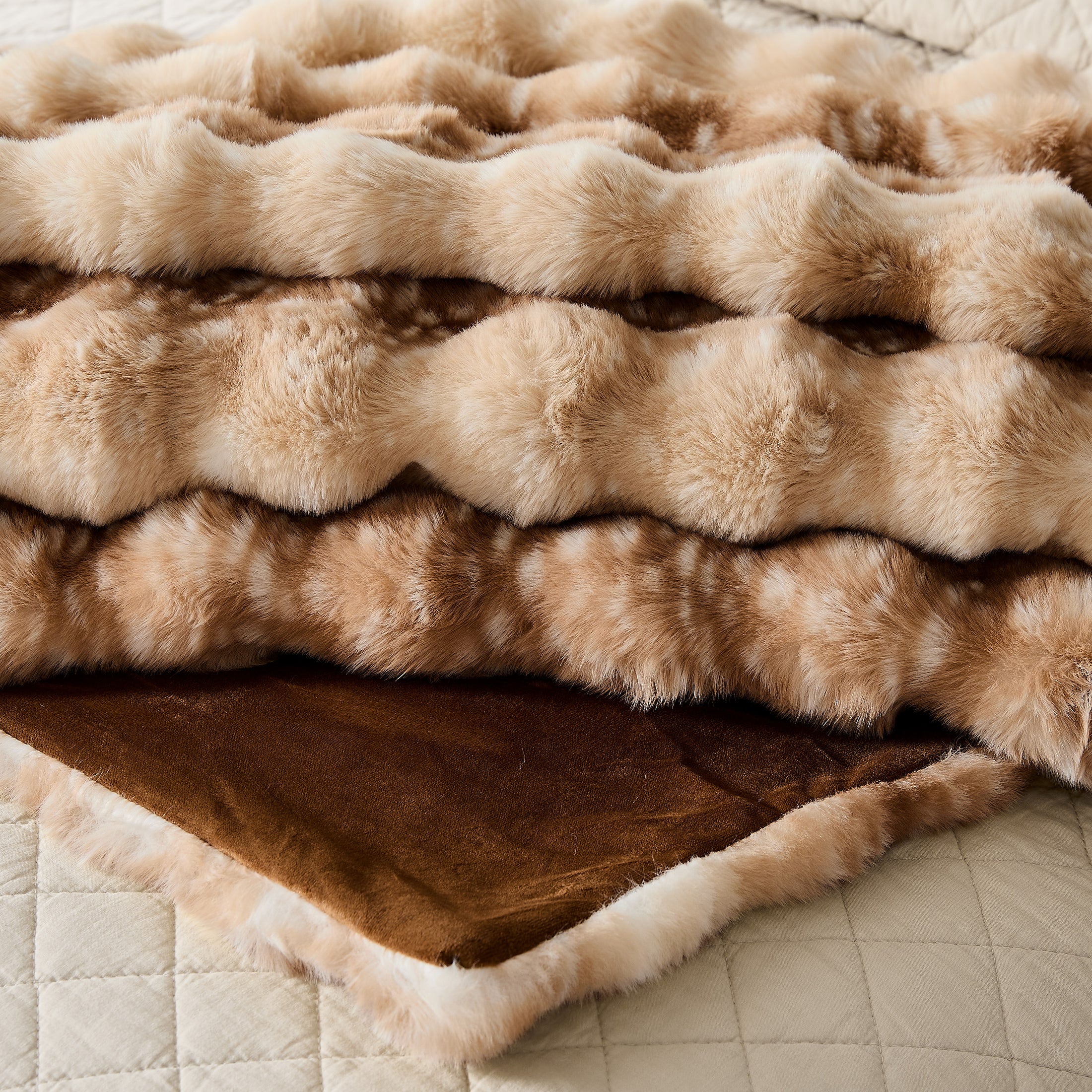 Faux Fur Leopard Blanket