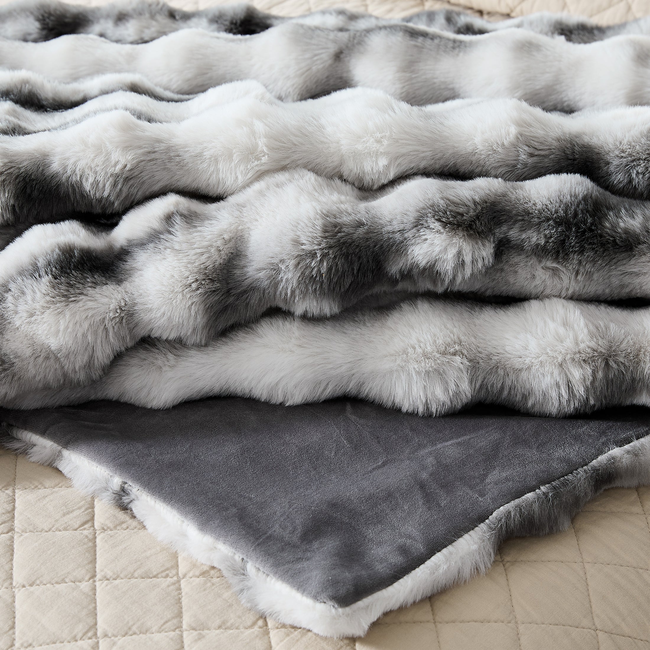 Faux Fur Leopard Blanket