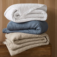 Load image into Gallery viewer, 100% Cotton Ruffled Quilt Set with Diamond Pattern
