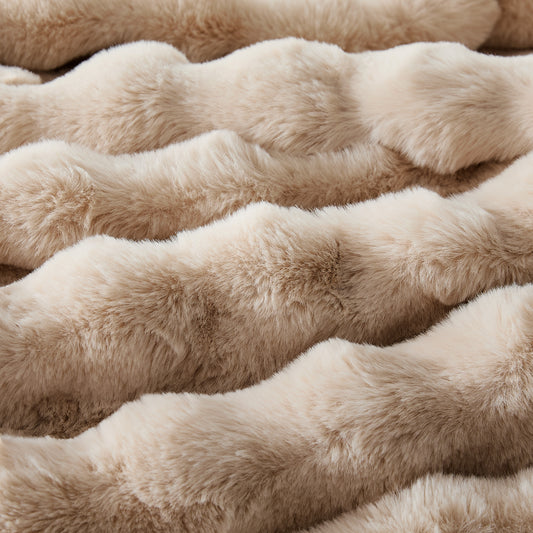 Faux Fur Leopard Blanket