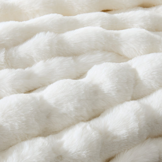 Faux Fur Leopard Blanket