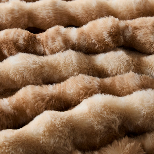 Faux Fur Leopard Blanket