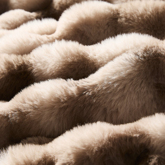 Faux Fur Leopard Blanket