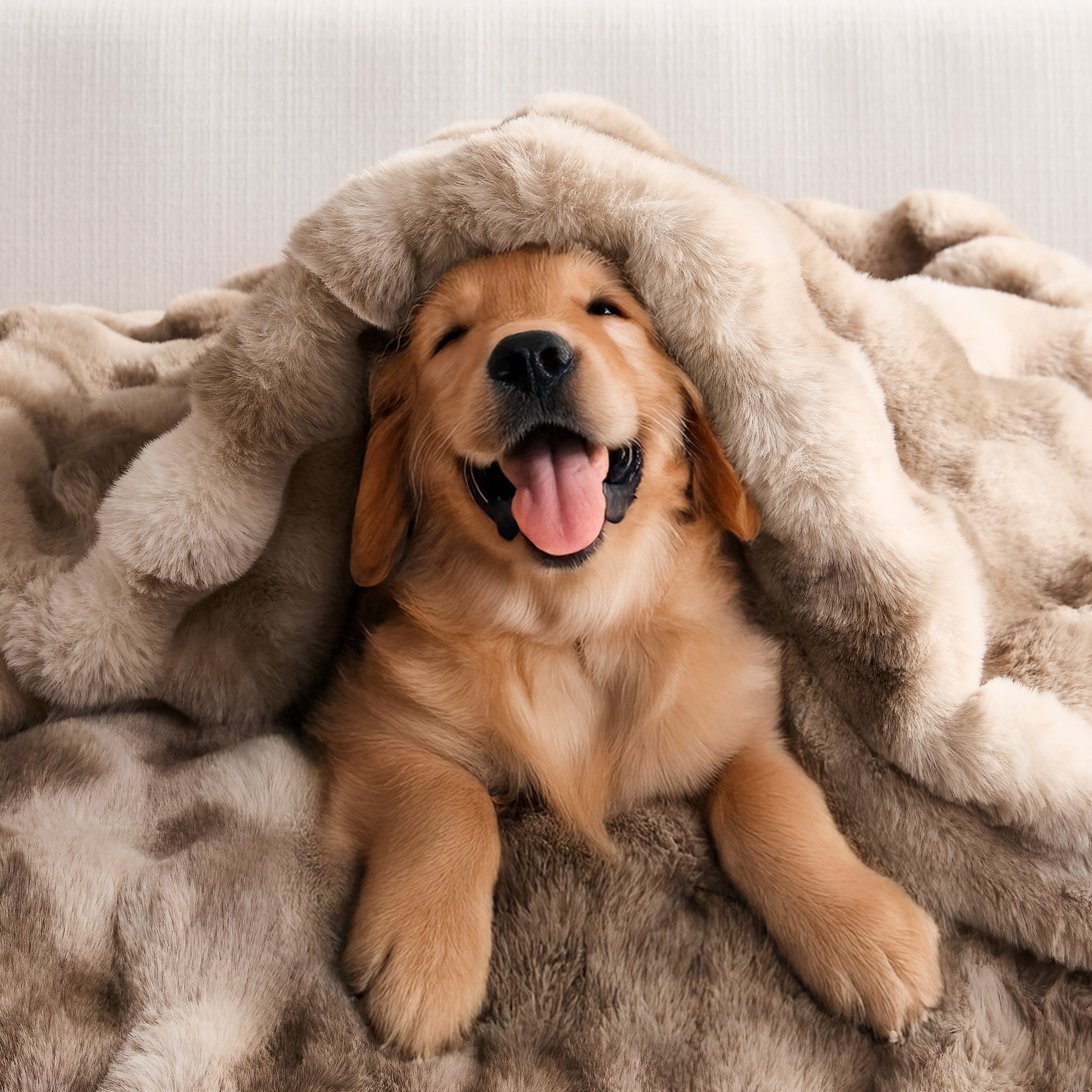 Faux Fur Leopard Blanket