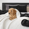Load image into Gallery viewer, Reversible Sherpa Fleece Throw Blanket
