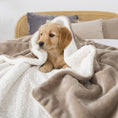 Load image into Gallery viewer, Reversible Sherpa Fleece Throw Blanket
