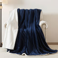 Load image into Gallery viewer, Reversible Sherpa Fleece Throw Blanket
