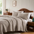 Load image into Gallery viewer, 100% Cotton Rosette Pattern Farmhouse Quilt Set
