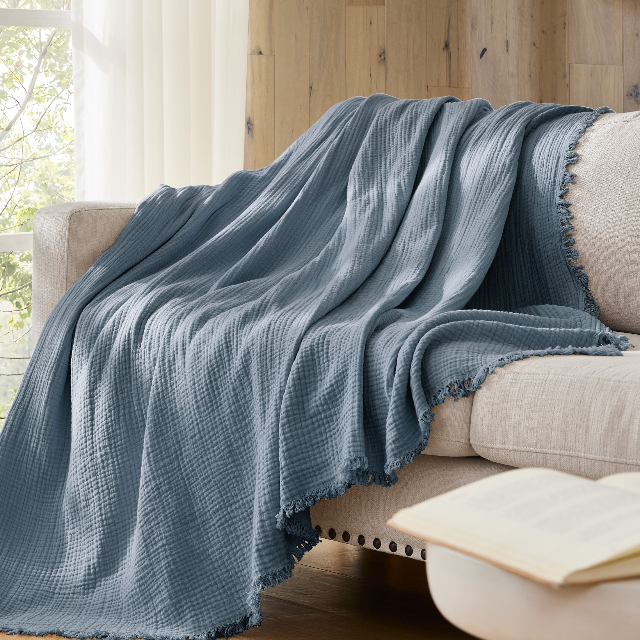 100% Cotton Muslin Throw Blanket