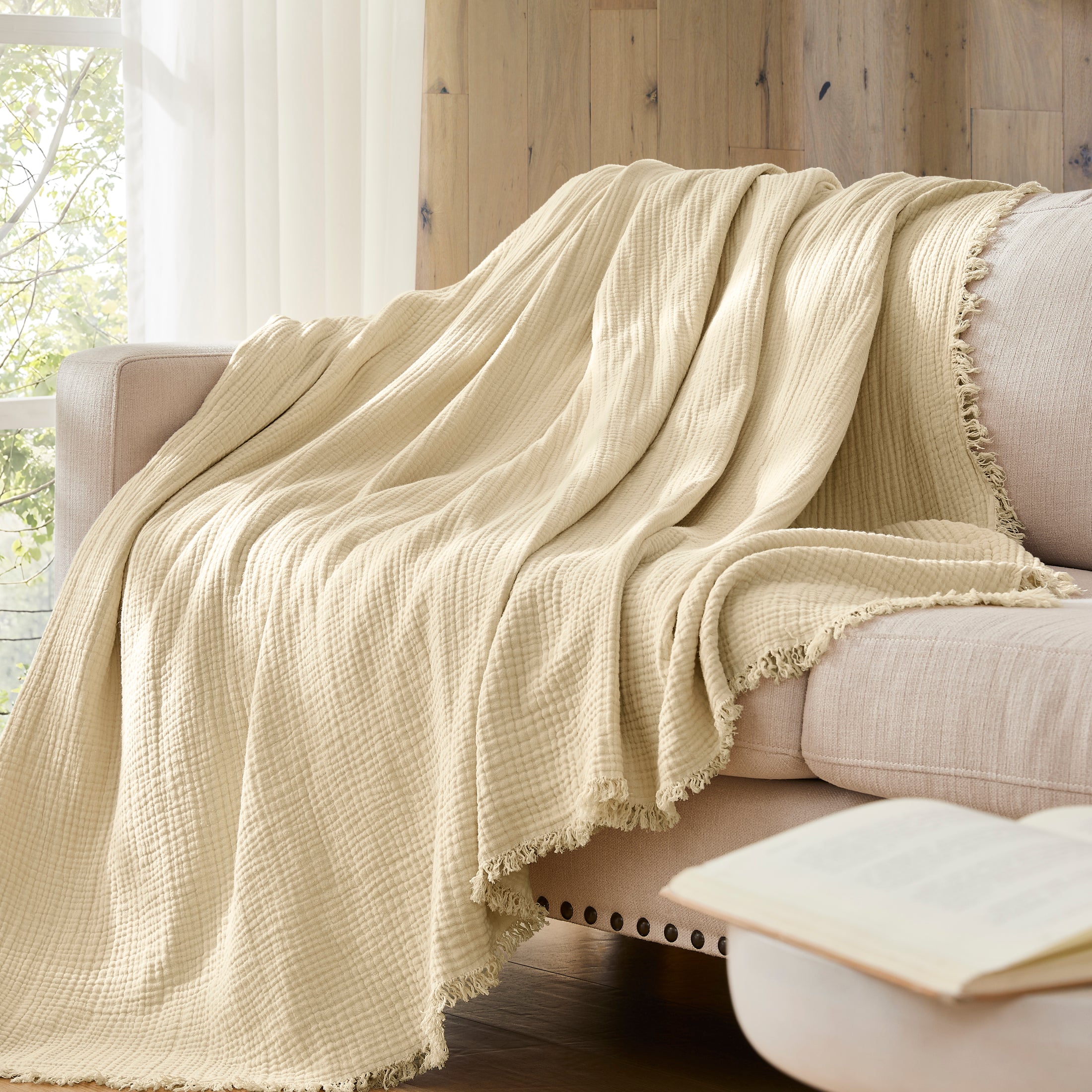 100% Cotton Muslin Throw Blanket