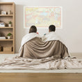 Load image into Gallery viewer, Reversible Sherpa Fleece Throw Blanket
