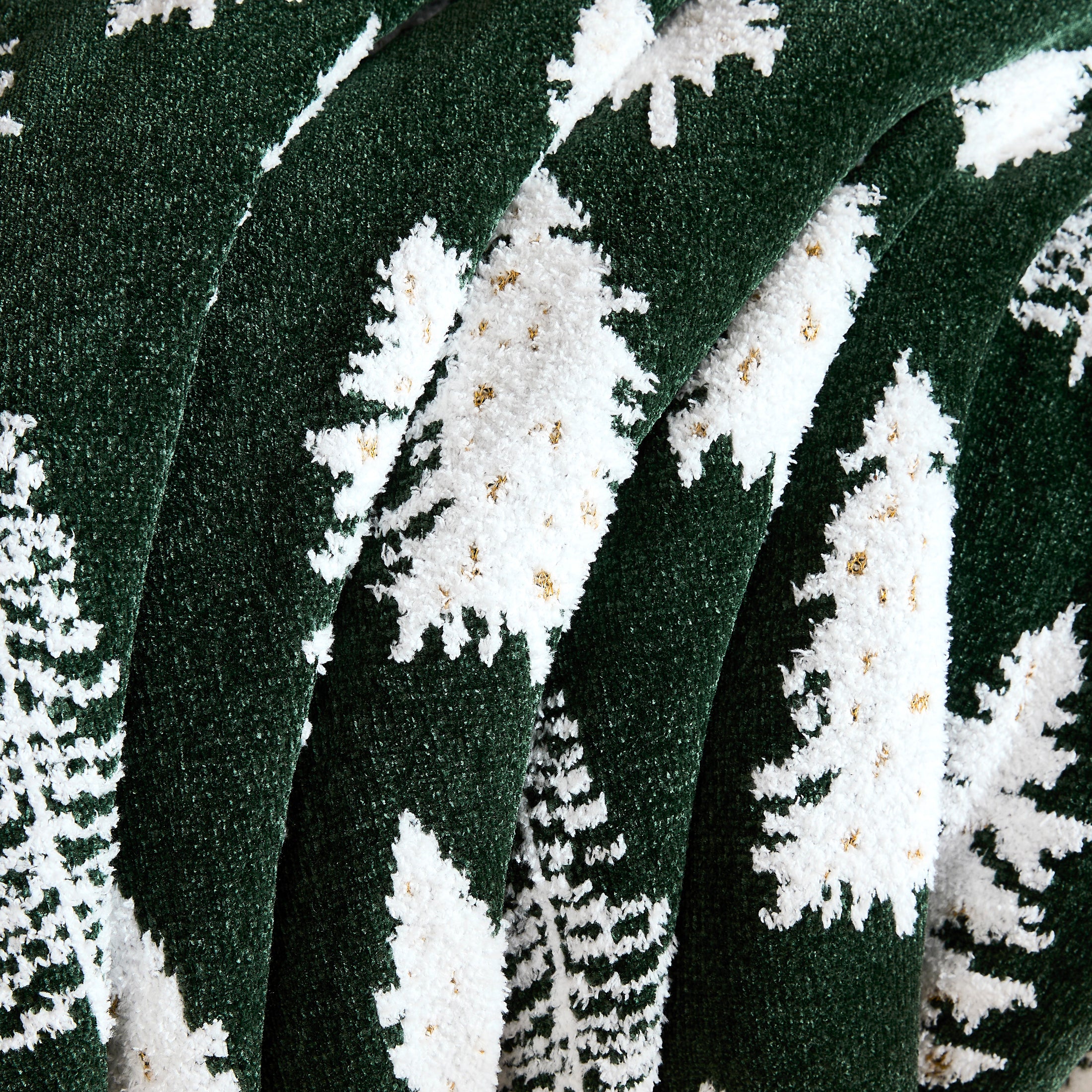 Christmas Tree Reversible Chenille Throw Blanket