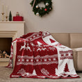 Load image into Gallery viewer, Reversible Christmas Knit Blanket
