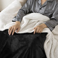 Load image into Gallery viewer, Reversible Sherpa Fleece Throw Blanket
