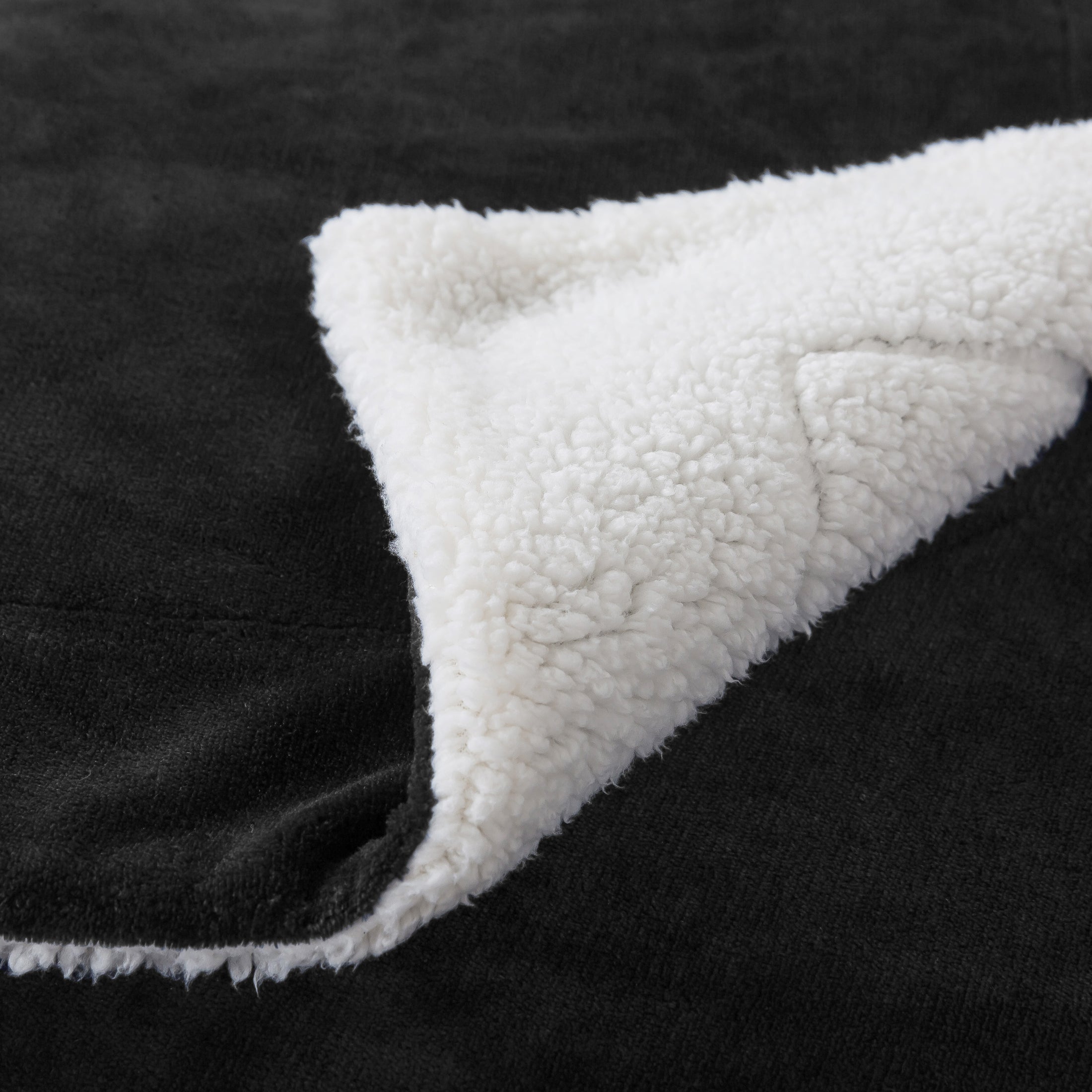 Reversible Sherpa Fleece Throw Blanket
