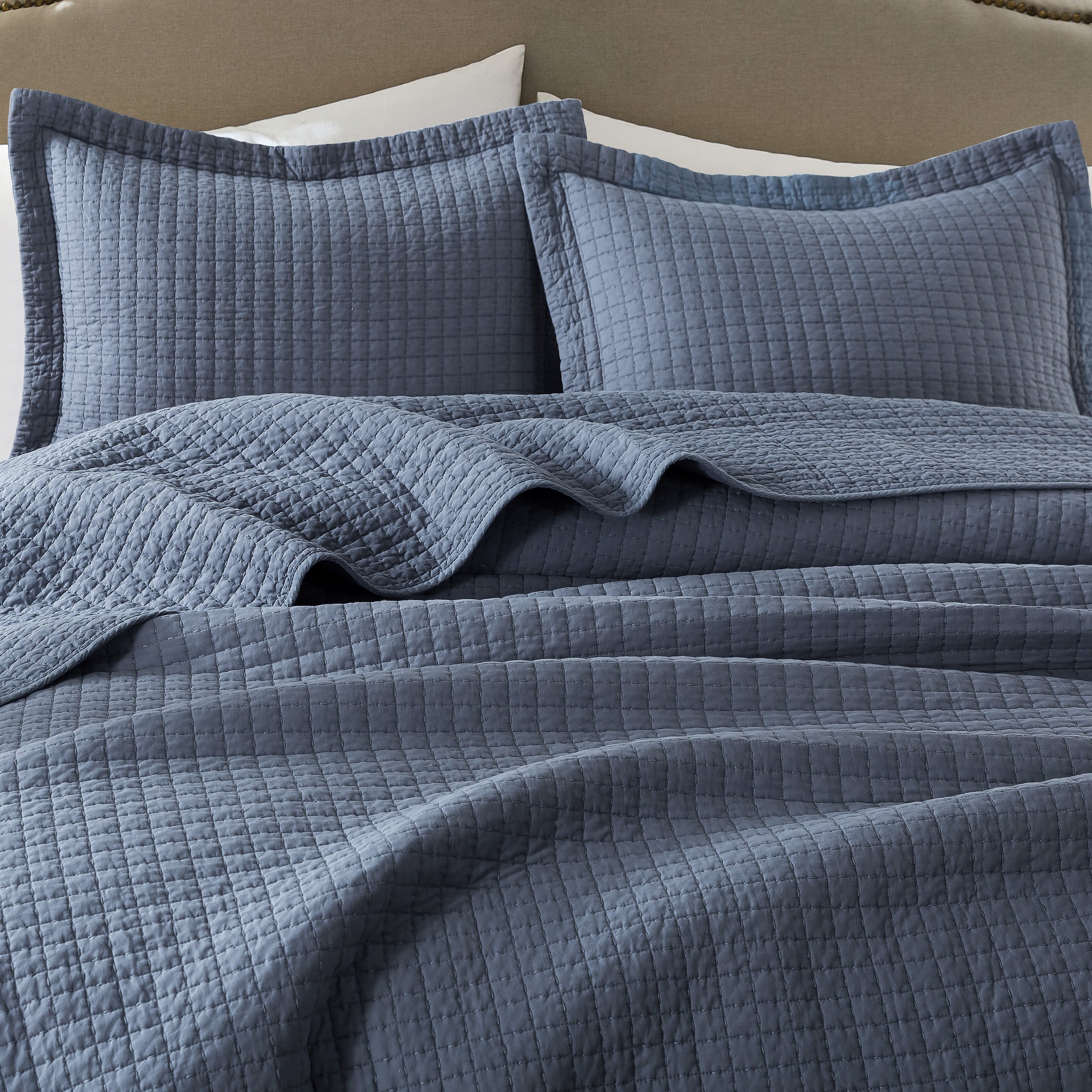 100% Cotton Box Quilt Lightweight Reversible Quit Set