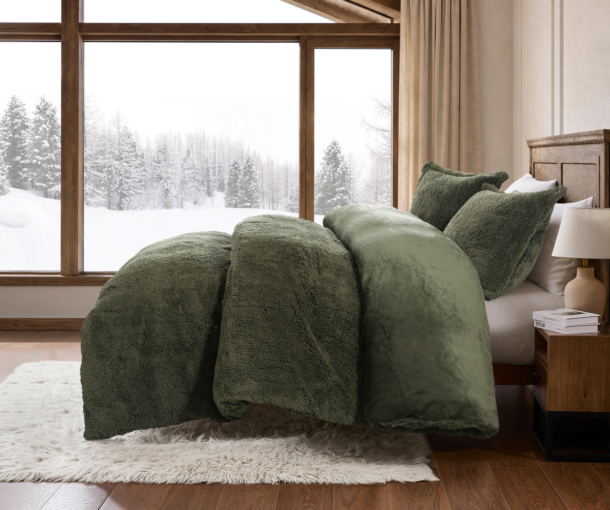 Thick Fleece Comforter Set