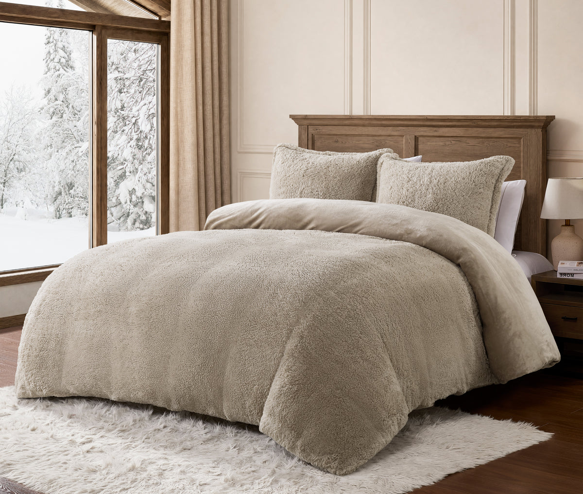 Thick Fleece Comforter Set