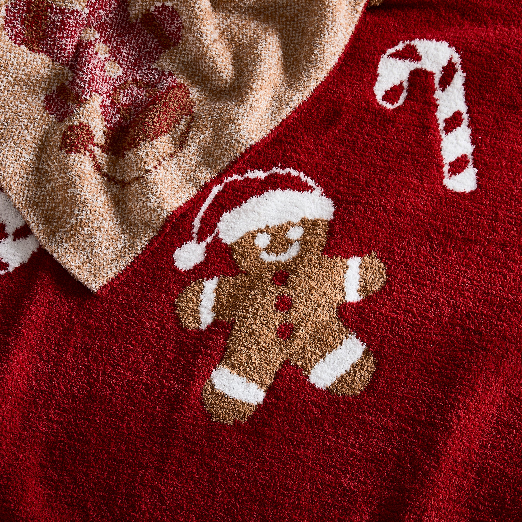 Reversible Christmas Knit Blanket