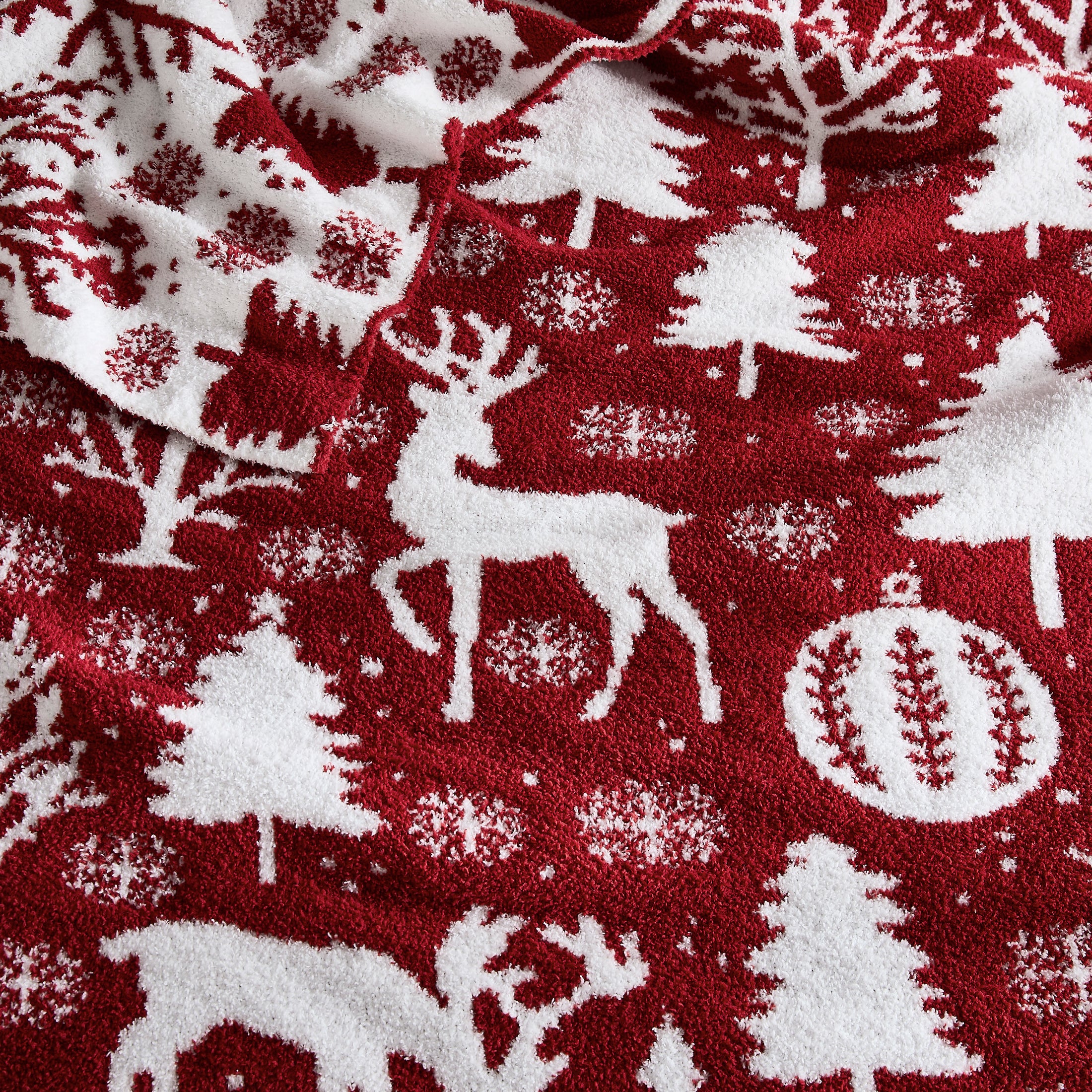 Reversible Christmas Knit Blanket