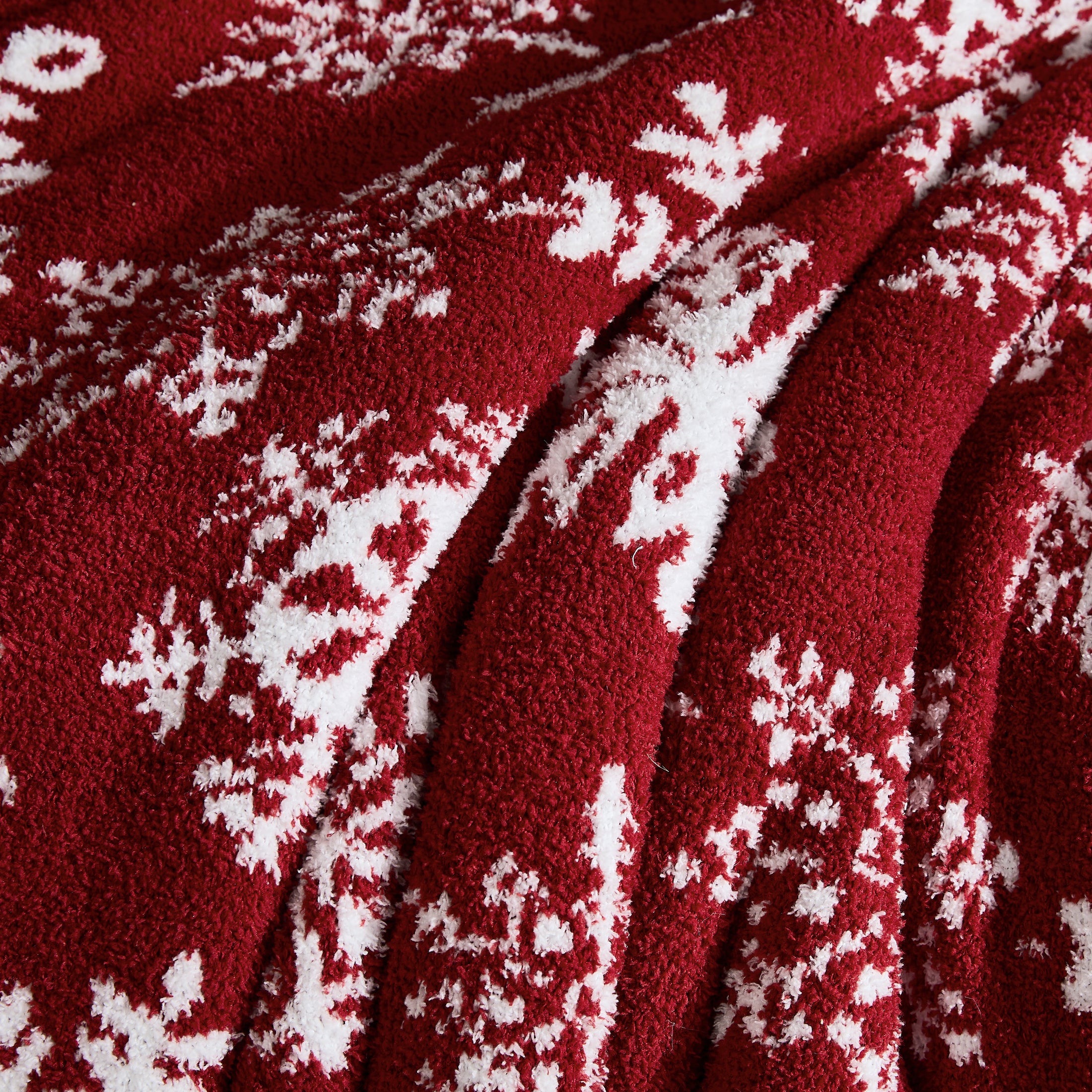 Reversible Christmas Knit Blanket