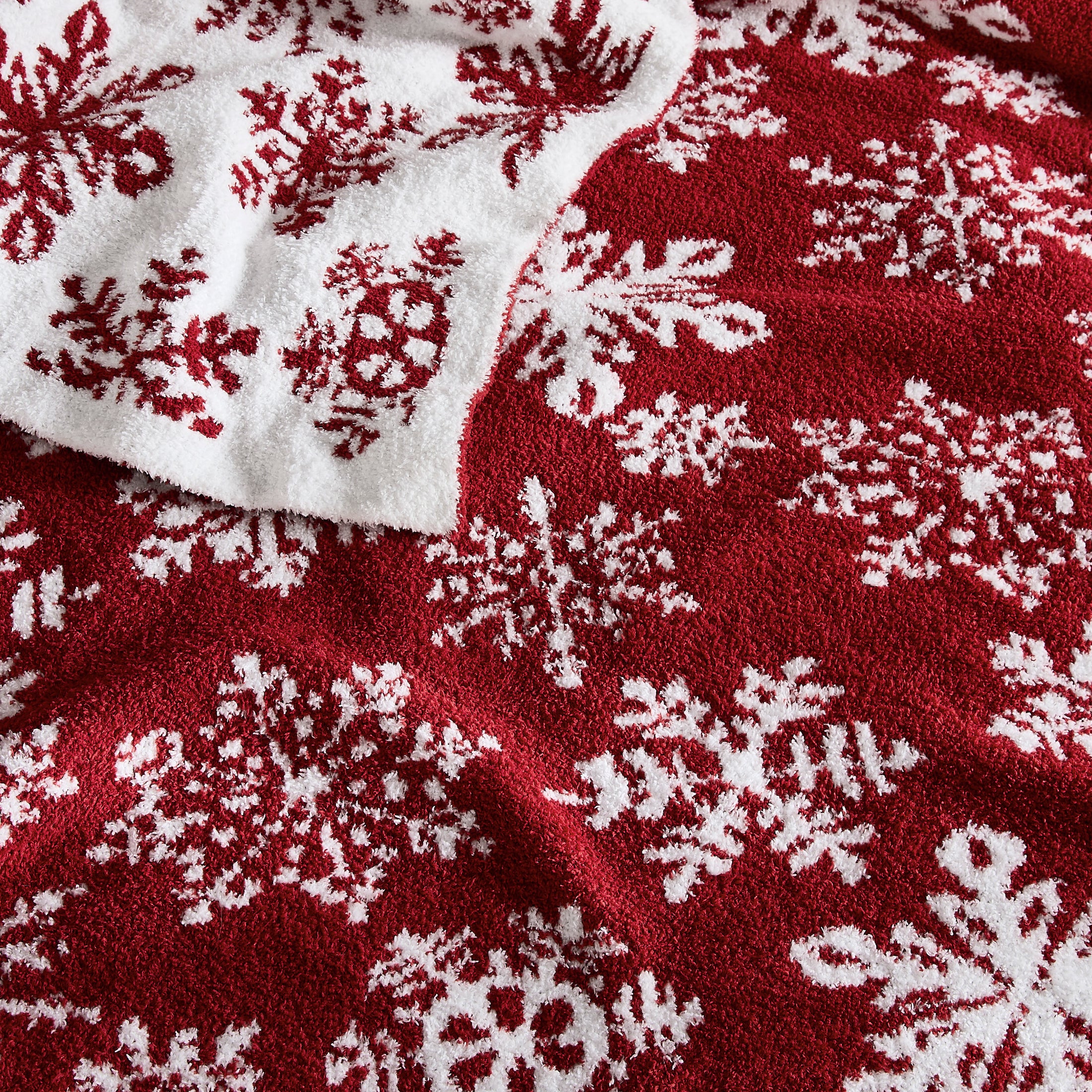 Reversible Christmas Knit Blanket