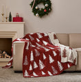 Load image into Gallery viewer, Christmas Tree Reversible Chenille Throw Blanket
