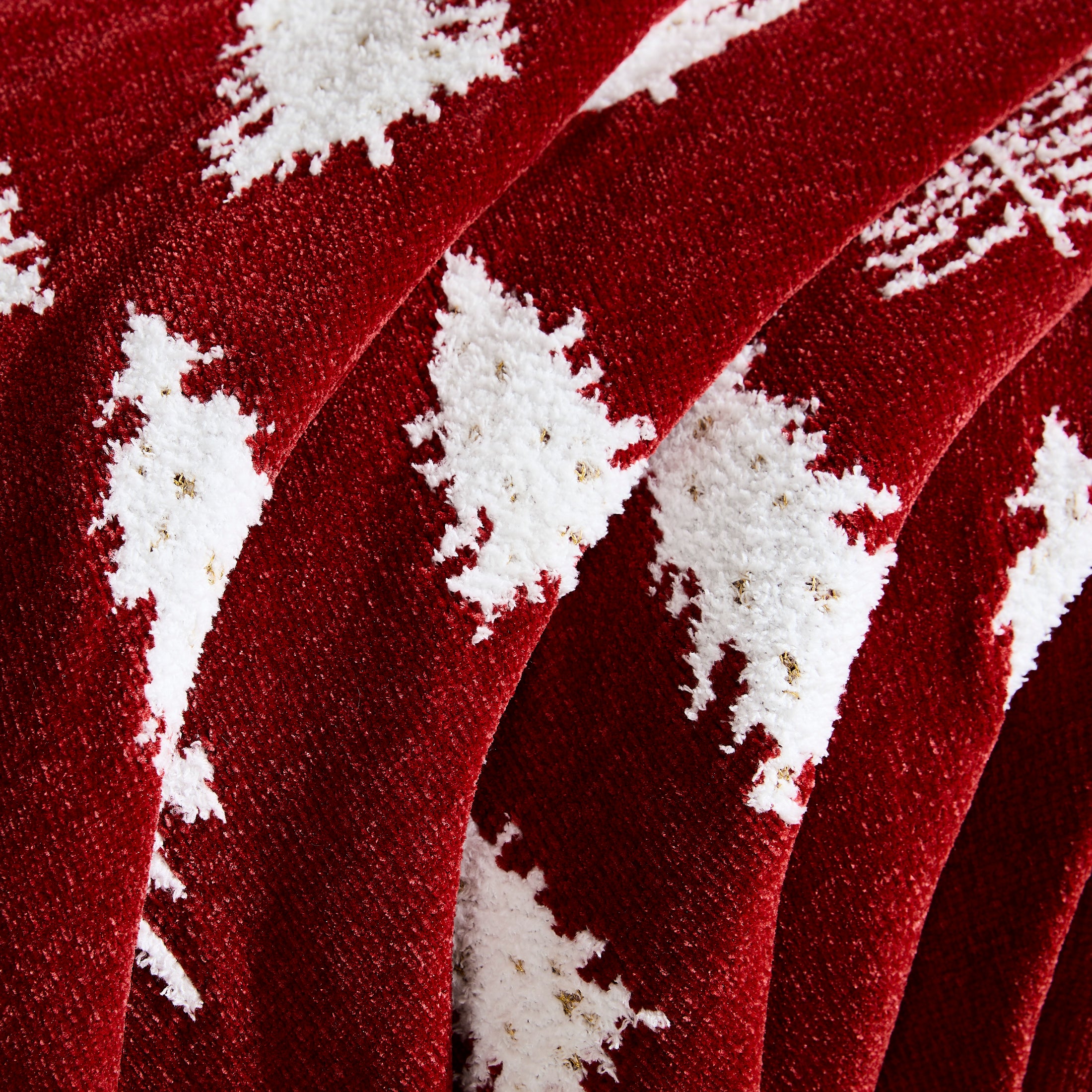 Christmas Tree Reversible Chenille Throw Blanket