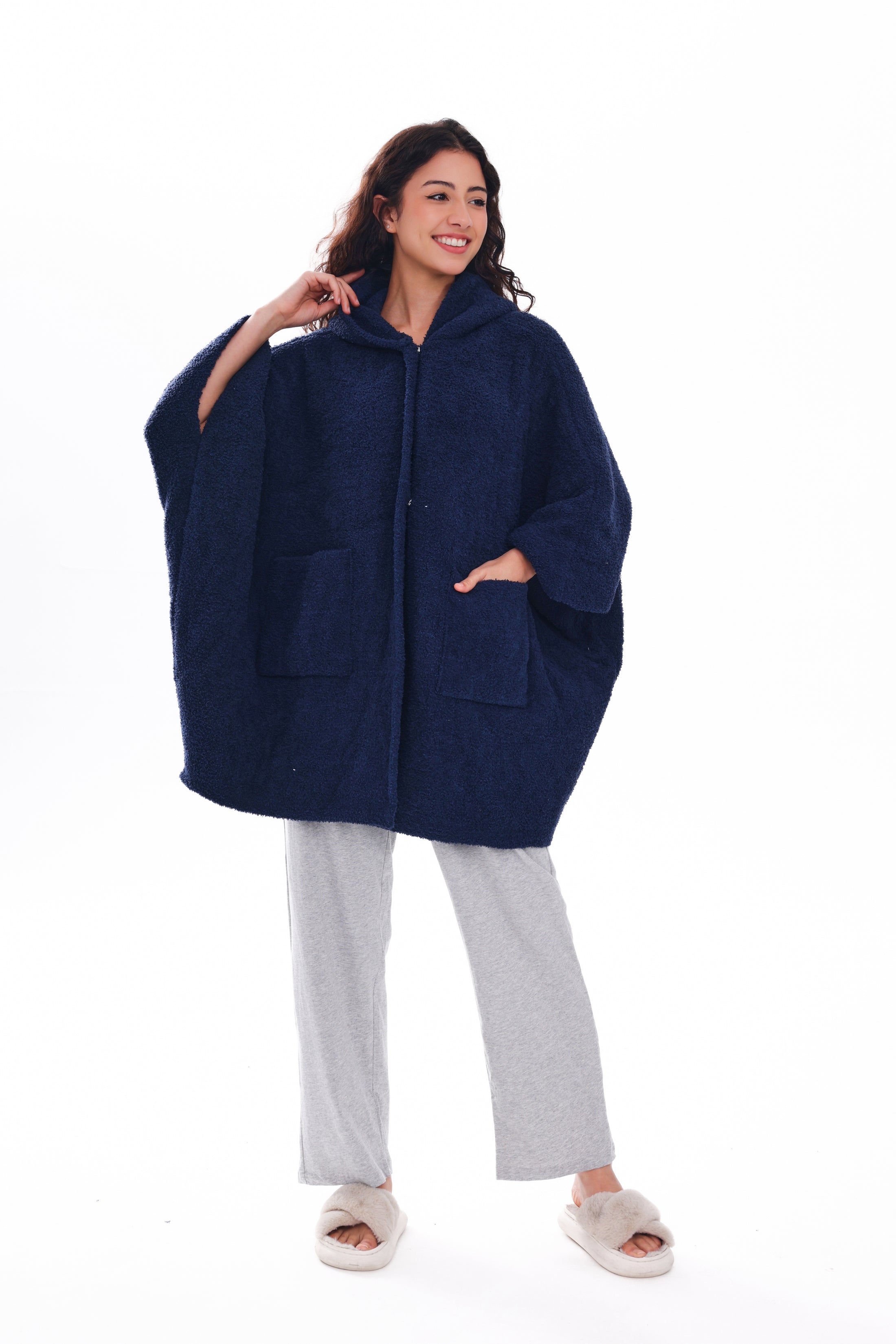 Wearable Hoodie Blanket-Leopard/Beige