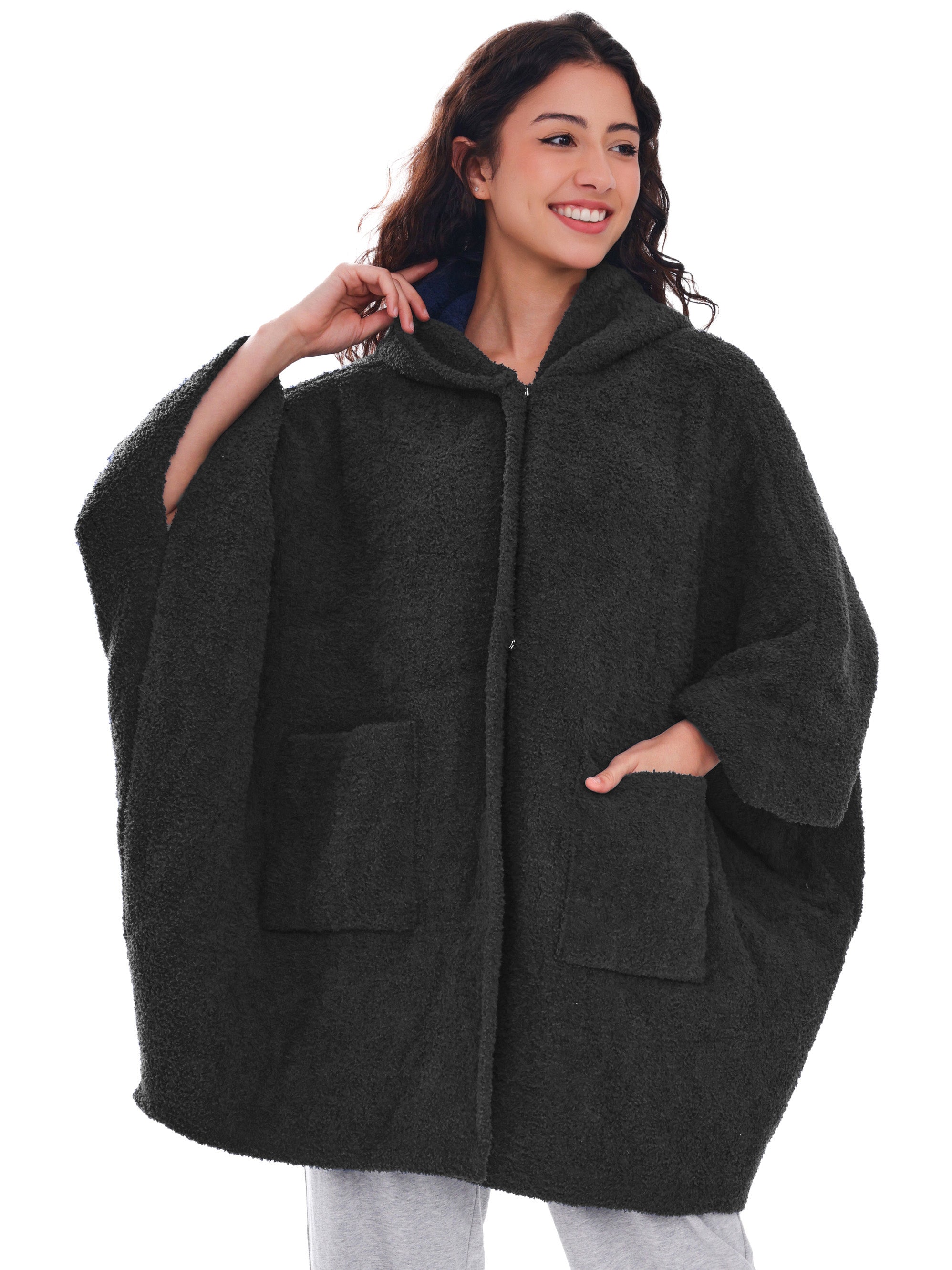 Wearable Hoodie Blanket-Leopard/Beige