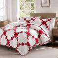 Load image into Gallery viewer, 100% Cotton Vintage Farmhouse Block Print Quilt (Red/Blue)
